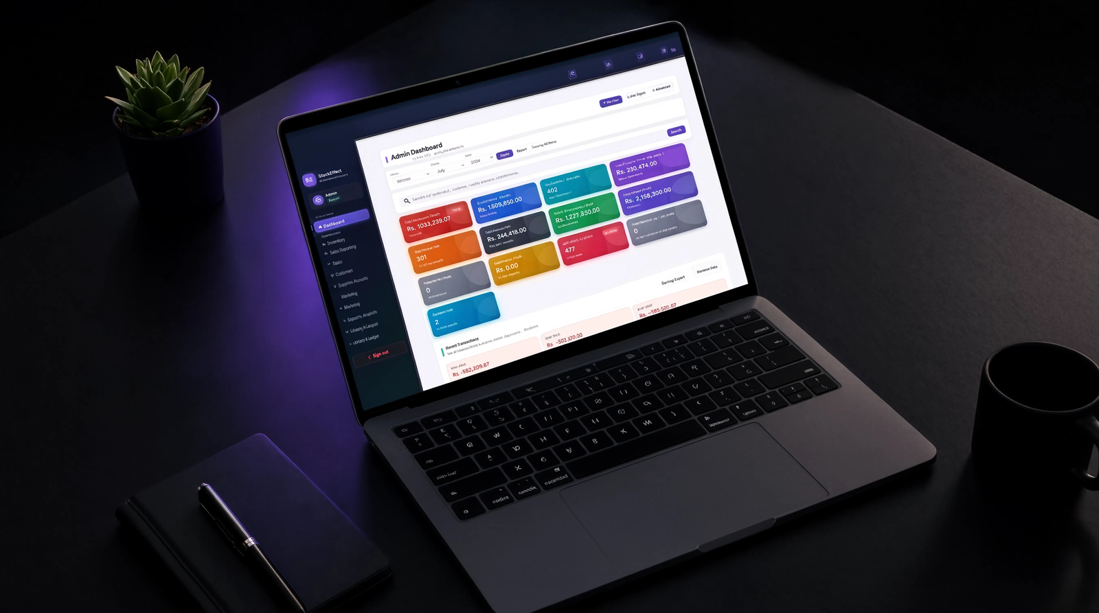 BaazKonnect dashboard displayed across laptop, tablet, and phone