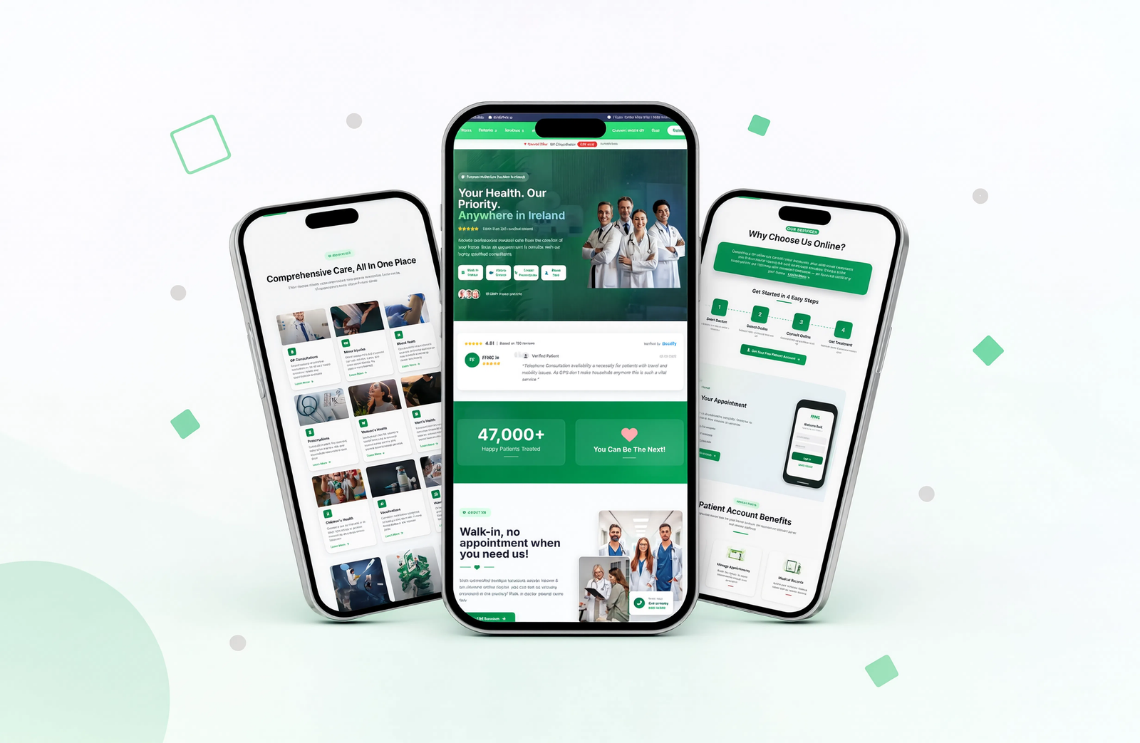 FFMC patient booking and consultation platform interface