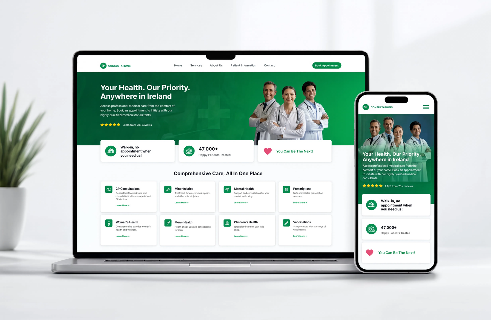 FFMC patient booking and consultation platform interface